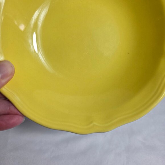 TWO Federalist by Sears Buttercup Coupe Cereal Bowls Yellow with Scalloped Edge - Picture 7 of 9